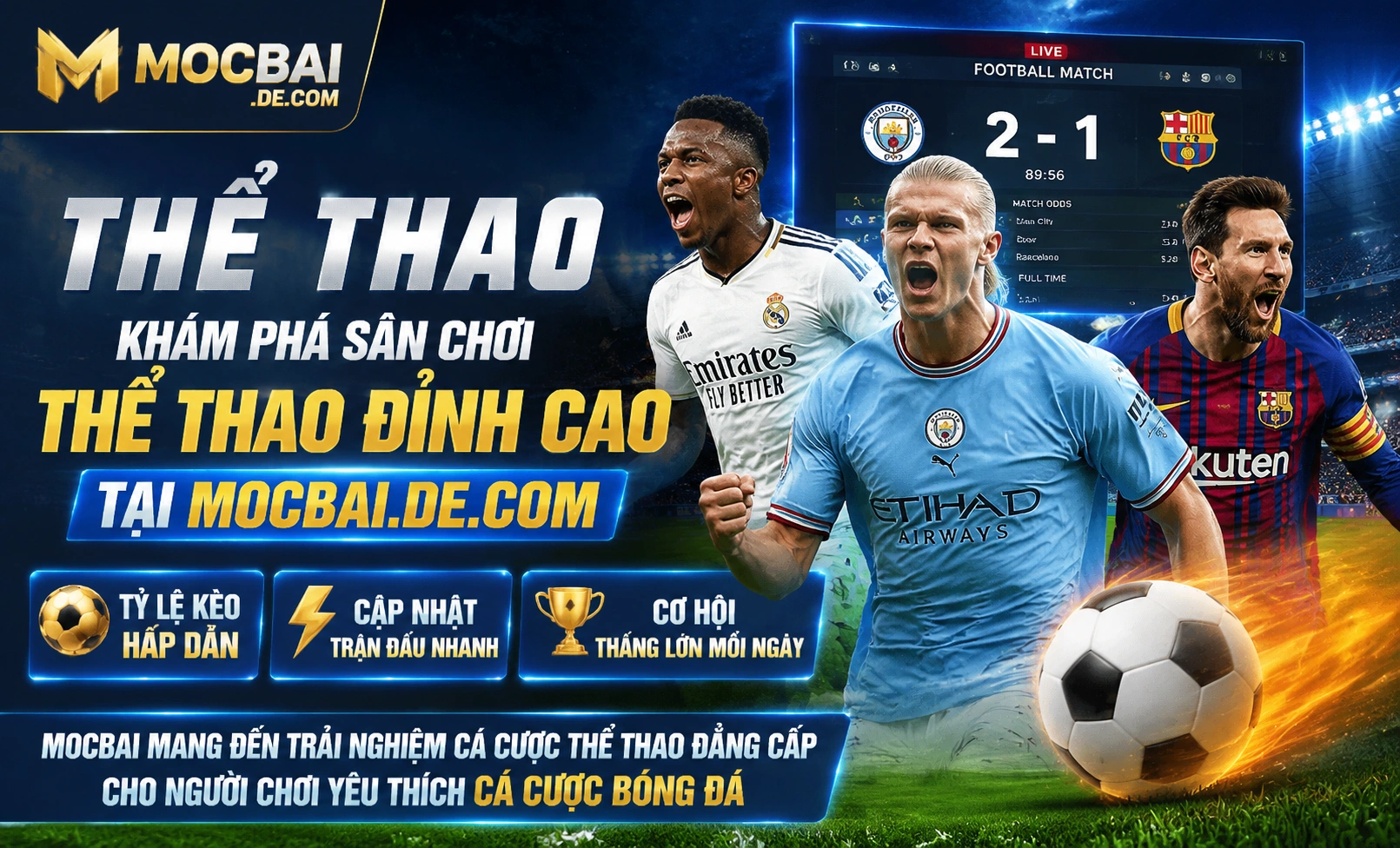 MOCBAI trang chủ với lối vào game và ưu đãi