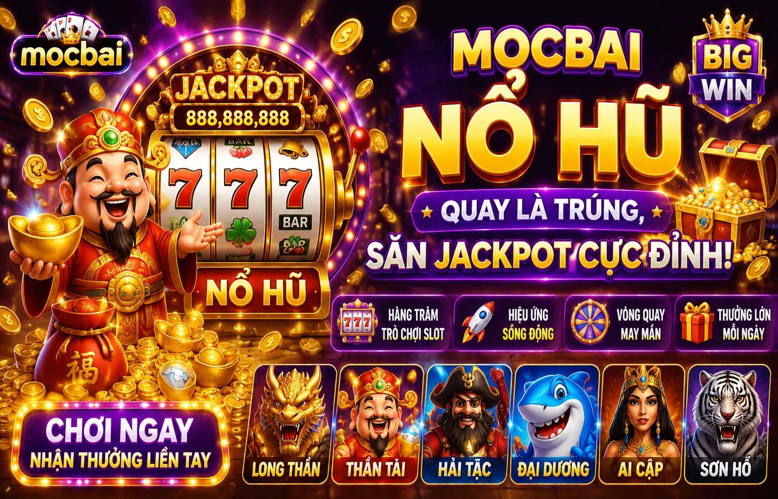 Mocbai nổ hũ giao diện chính
