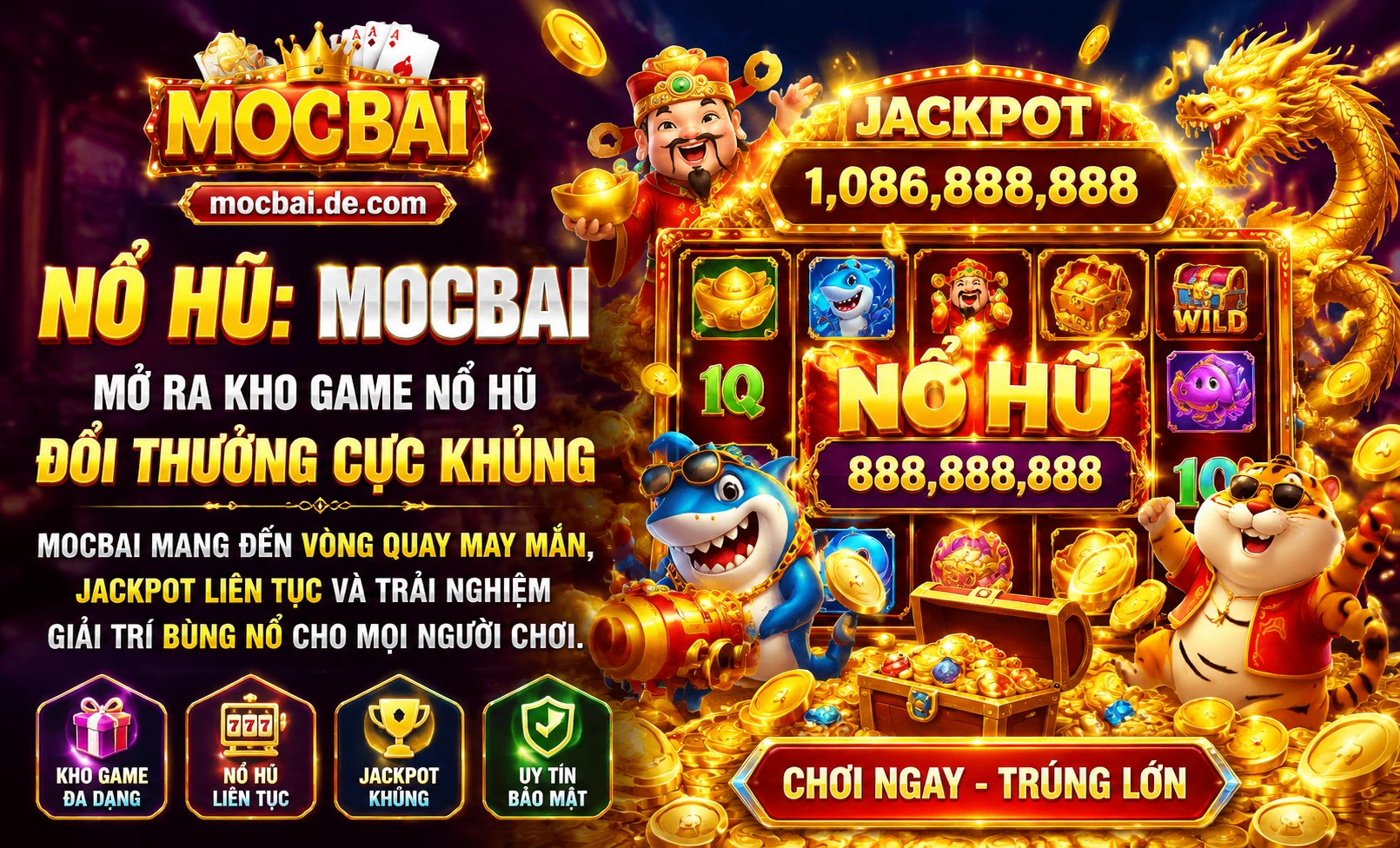 Mocbai giao diện mobile nổ hũ