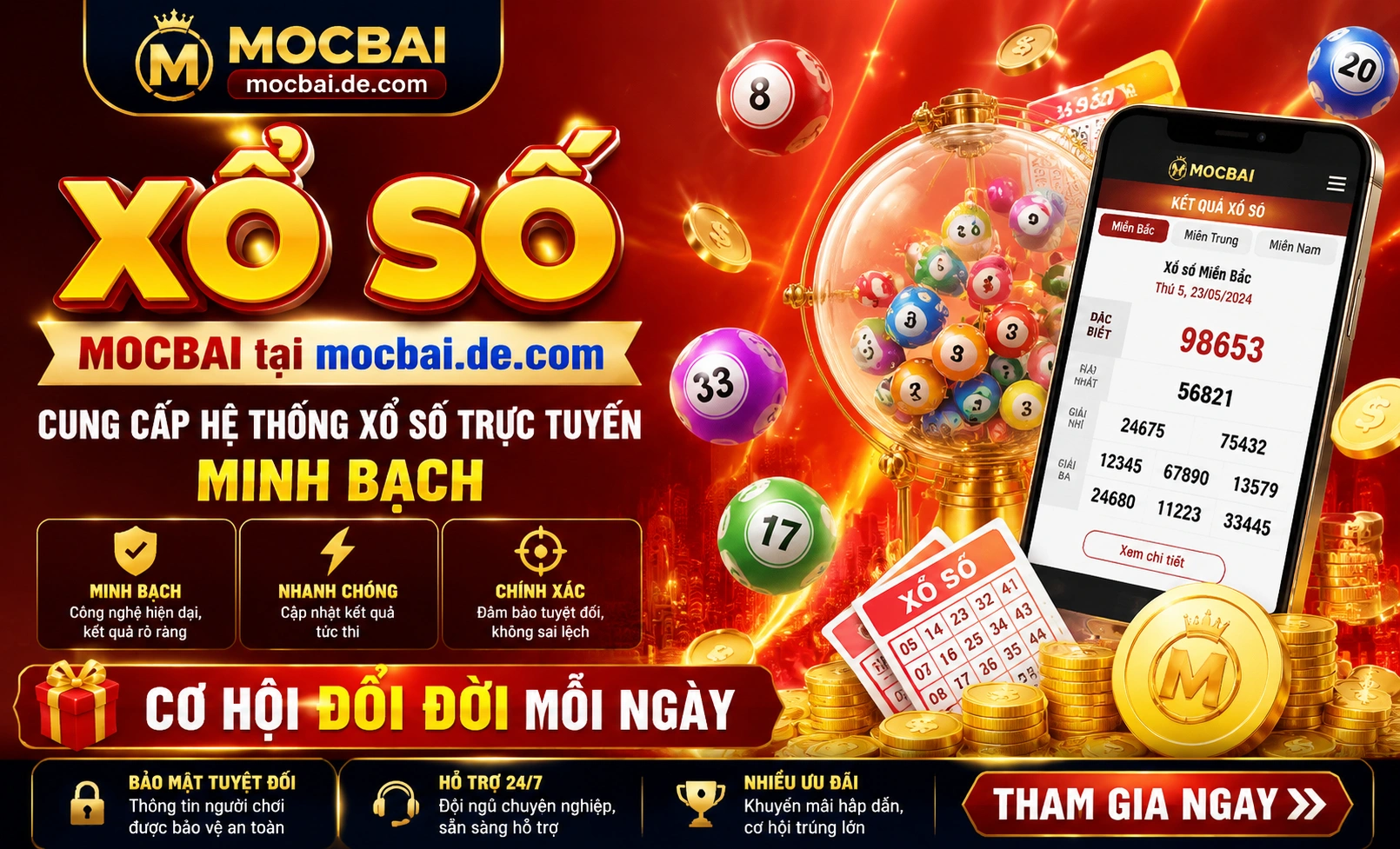 Người dùng xem kết quả xổ số trên điện thoại